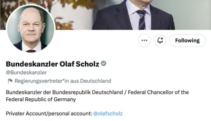Olaf Scholz Twitterprofil